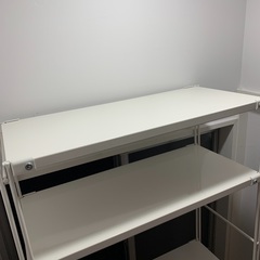 【美品】【近隣送料無料】MUJI 無印良品 スチールユニットシェルフ 3段 55×25×175cm ホワイト 白 ランドリーラック 食器棚 本棚 小物棚 レンジラック トースターラック の画像