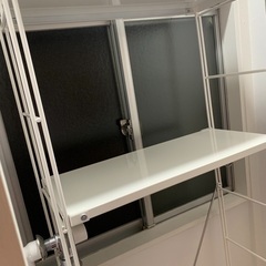 【美品】【近隣送料無料】MUJI 無印良品 スチールユニットシェルフ 3段 55×25×175cm ホワイト 白 ランドリーラック 食器棚 本棚 小物棚 レンジラック トースターラック の画像