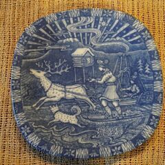 スウェーデンRORSTRAND(ロールストランド)社よりGunnar Nylund(グンナー ニールンド) デザイン、1971年のクリスマスイヤープレート♪希少な北欧ヴィンテージ壁掛けインテリア♪BK331の画像