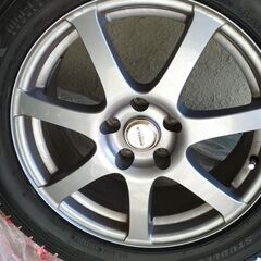 中古品_225/55R17タイヤと17×7Jアルミホイール（４本...