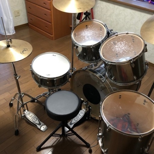 Perlドラムセット　シルバー　中古