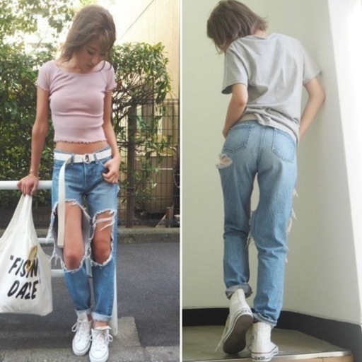 服/ファッション 23.GYDA HARD RIPPED BOYS DENIM