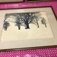 絵画　絵　額縁　インテリア　ファブリックパネル　3点まとめての画像