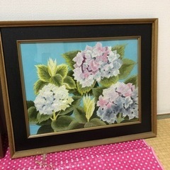 絵画　絵　額縁　インテリア　ファブリックパネル　3点まとめての画像