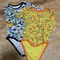 90サイズ　つなぎ5枚（肌着2枚、服3枚）の画像