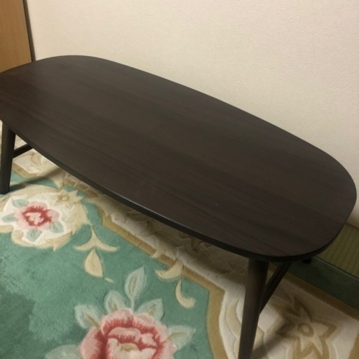 折り畳みローテーブル　茶色