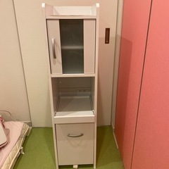棚、チェスト、食器棚、コンセント付き、調理家電収納ホワイト、白、...