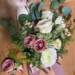 ウェディングブーケ&ブートニア＊造花