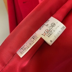 値下げ【イヴサンローラン】赤コート Yves Saint Laurent コート ステンカラーコート フード付き  アンゴラ ウール アウター 古着 36(M相当) レッドの画像