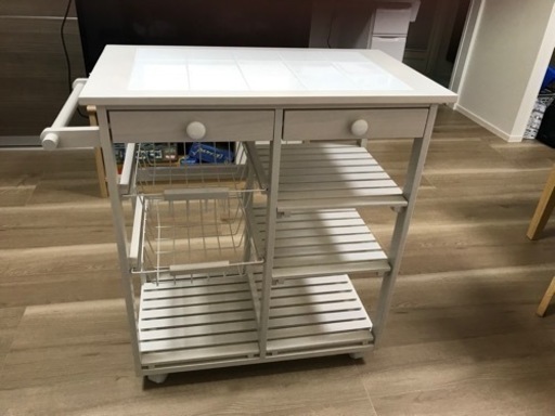 スチールバスケットワゴン　差し上げます