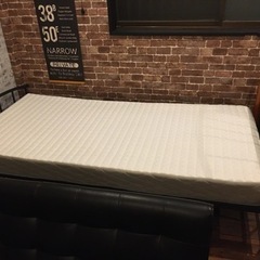 ブルックリンスタイル　アイアン&ウッドのヴィンテージ風シングルベ...