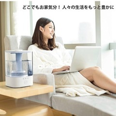 新品！加湿器 超音波式 3.5L 大容量 卓上 除菌 省エネ 吹出口360° 3段階ミスト量調整 20時間連続加湿 次亜塩素酸水対応 タッチ式加湿機 空焚き防止 上から給水 静音 アロマ対応 睡眠モード 部屋 オフィス 会社 家庭など適用 日本語説明書付きの画像
