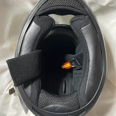 値下げ❗️【未使用】NINJA CREST オートバイ用ヘルメット インナーバイザー付き（スモーク）フェニックスシルバー 57-58cmの画像