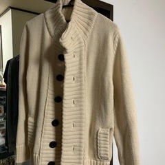ニットカーディガン M ベージュ