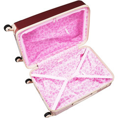 新品！ハローキティ 50L 4輪 キャリーケース 入手困難 TSAロック ローズゴールド いちご Sanrio Hello Kitty ファスナー スーツケース サンリオ コレクターアイテム ピンク の画像