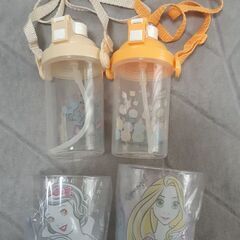 ツムツム　ミッキー＆ミニー　水筒セット　ディズニープリンセス　未使用コップ　の画像