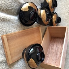 新品/会津塗りのお椀/5客セットの画像