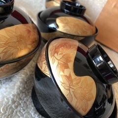新品/会津塗りのお椀/5客セットの画像