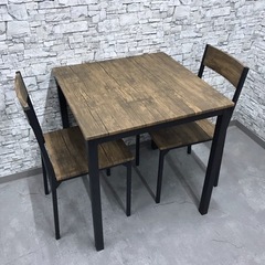 KG-90  2人掛け用ダイニングテーブルチェア3点セット ブラ...