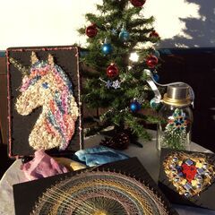 ★☆彡　Xmasマーケット＆糸掛けアート作品展示　★☆彡