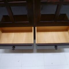 北海道民芸家具 書棚 本棚 収納家具 飛騨家具 幅108cm×奥38cm×高さ175cm 天然木 北海道ブランド 焼印有  飾り棚  苫小牧西店の画像