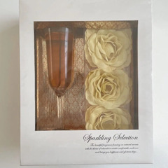 クリスマス　バースデー　アロマシャンパンキャンドル＆ローズリラックス入浴剤 バスエッセンス　の画像