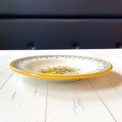 スペイン製　絵皿　2枚セット　花柄の画像