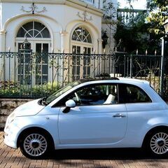 ☆★平成21年 FIAT 500  1.2 8V ラウンジ 人気の チャチャチャアズール ETC Ｓキー ガラスルーフ 社外ナビ 美車 機関良好★☆の画像
