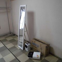 500円・ミニファンヒーター・布団乾燥機・扇風機・鏡　の４点セット・横浜市神奈川区・引取限定★の画像
