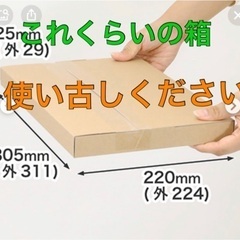 配達で届いた後の薄型の箱無料か格安で譲ってください