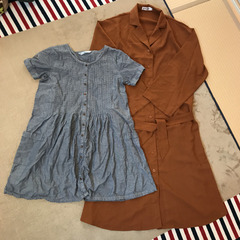 マタニティ 4点セット スカート クロップドパンツ チュニックワンピース ロングガウンワンピース M〜L の画像