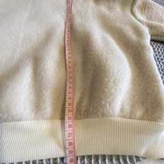 新品 キッズ ベビー あたたかいパ－カ－ オフホワイト 秋冬 80cm の画像