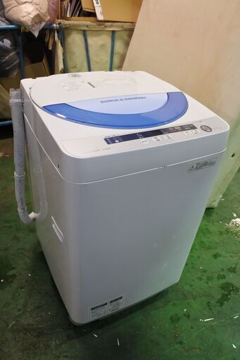 SHARP 14年式 ES-GE55P-A 5.5kg 洗い 3kg風乾燥機能 洗濯機 エリア格安配達 単身サイズ 11*22