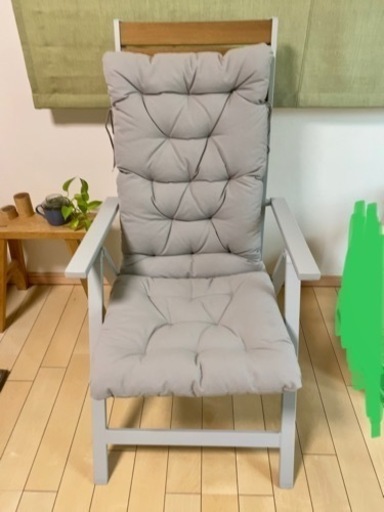 IKEA リクライニングチェア　屋外可　クッション付き　イケア
