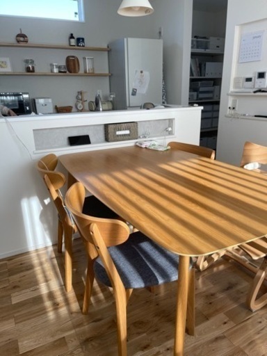 木製ダイニングテーブルセット　テーブル＋イス4脚