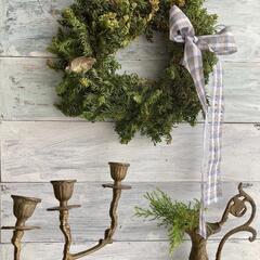 グリーンリース   ハンドメイド　アンティーク風の画像