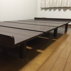 ロータイプ ウッドベッド シングル〜セミダブル  すのこの画像