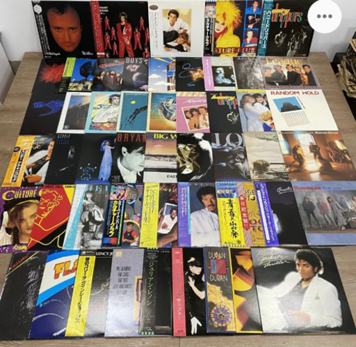 【11A洋01】LP 50枚 80's 洋楽ロック＆ポップス マイケル・ジャクソン Wham! genesis DURAN DURAN 他 まとめ売り まとめて レコード
