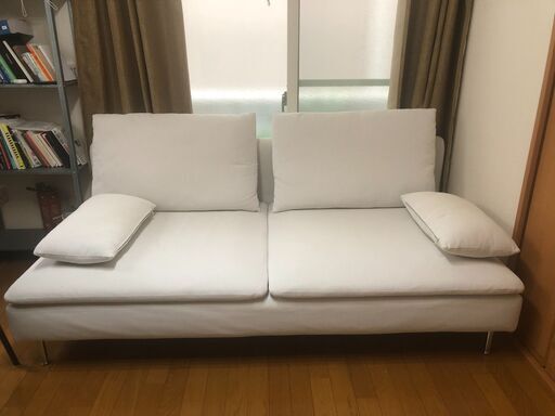 【値下げしました】IKEA イケア　SÖDERHAMN（ソーデルハムン）　3人掛け　ソファ 　白