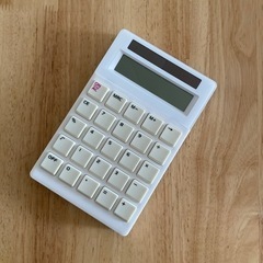 電卓　白の画像