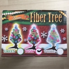 クリスマスファイバーライトツリー★未使用品★ピンク・ホワイト・グリーンの画像