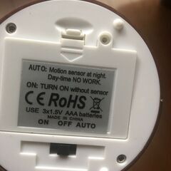 LEDライト　人感＆明暗センサーライト　ナイトライト　足元ライトの画像