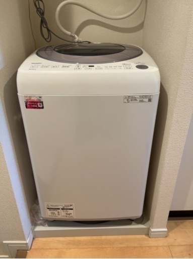 (2021年製保証期間内)シャープ 洗濯機 穴なし槽 ES-GV8E-S インバーター搭載 シルバー 8kg 29,250円