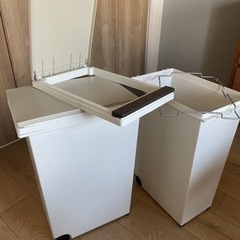 プッシュ蓋付きゴミ箱30L × 2個の画像
