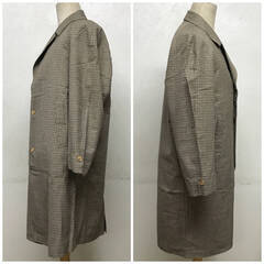 ⭕⭕⭕KYS1/35 鎧屋 yoroiya ヨロイヤ アウター チェスターコート チェック ジャケット 総柄 ロングコート コート メンズ 男性用 ネーム入⭕⭕⭕の画像