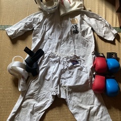 子供　空手道着　白帯黒帯　メンホー　グローブ
