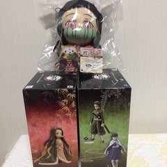 鬼滅の刃　禰󠄀豆子、炭治郎フィギュア&ぬいぐるみの画像