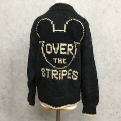 ⭕⭕⭕ka8/19 オーバーザストライプス OVER THE STRIPES ミッキー カウチンセーター M ジップアップ セーター ウール 中古 毛100％⭕⭕⭕の画像