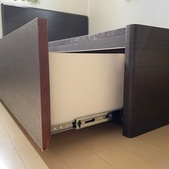【取引相手確定】ニトリの引き出し付きセミダブルベッド【メリッサ3 H85DBR 深型】の画像