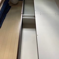 【取引相手確定】ニトリの引き出し付きセミダブルベッド【メリッサ3 H85DBR 深型】の画像
